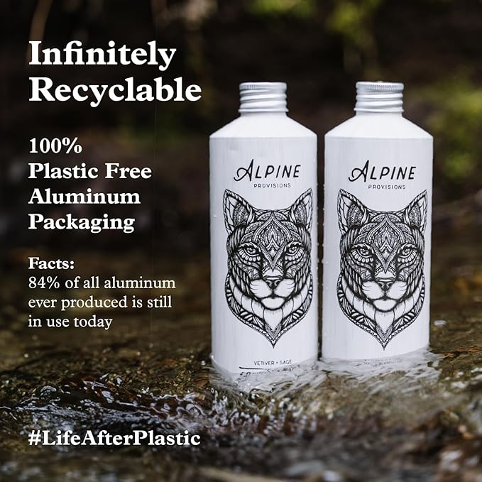 Alpine Provisions Fir & Sage Conditioner - Naturally Moisturize, Repair, & Strengthen with Essential Oils, Sunflower oil & Aloe Vera, Vegan, Sulfate - Nourishing Plant-Based Hair Care - 16.9 FL Oz