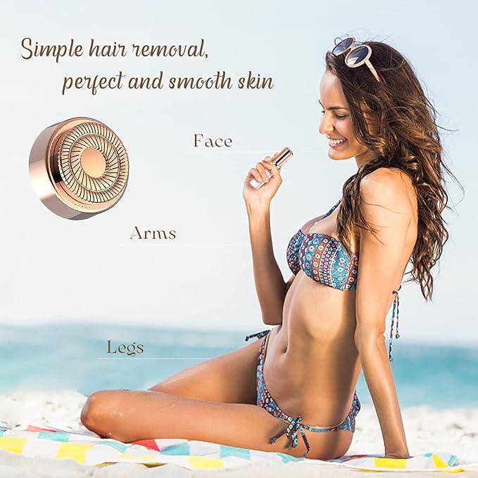 Refill for Flawless Replacement Heads Compatible with Finishing Touch Facial Hair Removal tool for Women As Seen On TV, 8-pc Pack