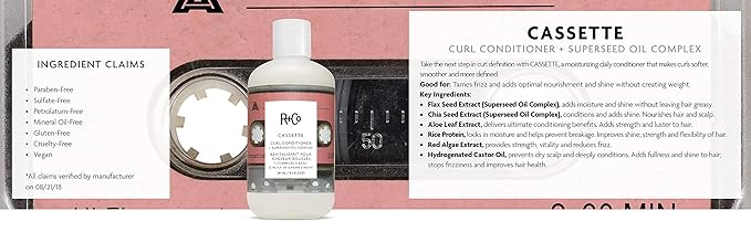 R+Co Cassette Curl Defining Conditioner + Superseed Oil Complex 251 ml / 8.5 oz