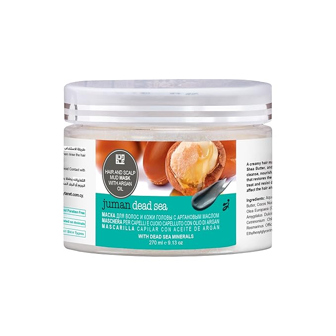 Juman Dead Sea Deep Conditioning Hair Mask | Enriched with Essential Oils, Rosemary Extract & Cocoa Butter | Nourishes and Restore Hairs | Moisturizing Hair Conditioner