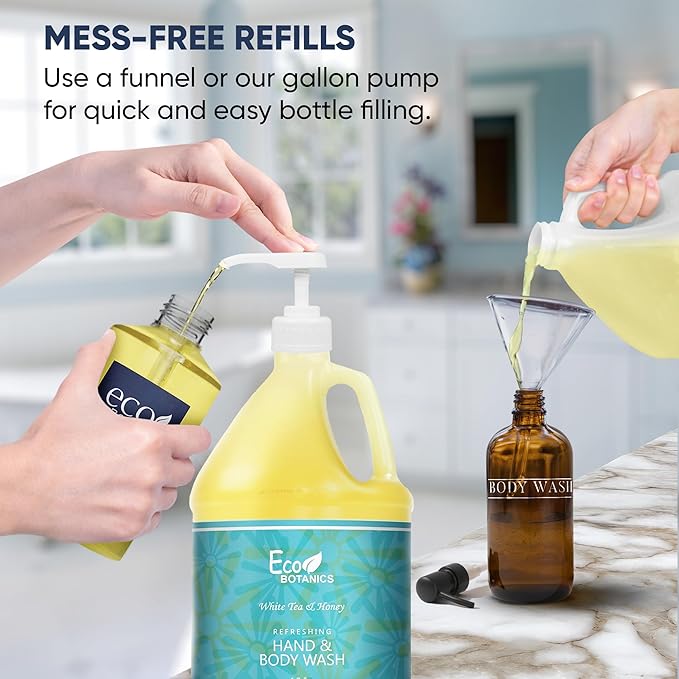 Terra Pure Eco Botanics Hotel Body Wash/Hand Soap | 1 Gallon | Designed to Refill Soap Dispensers (Single)