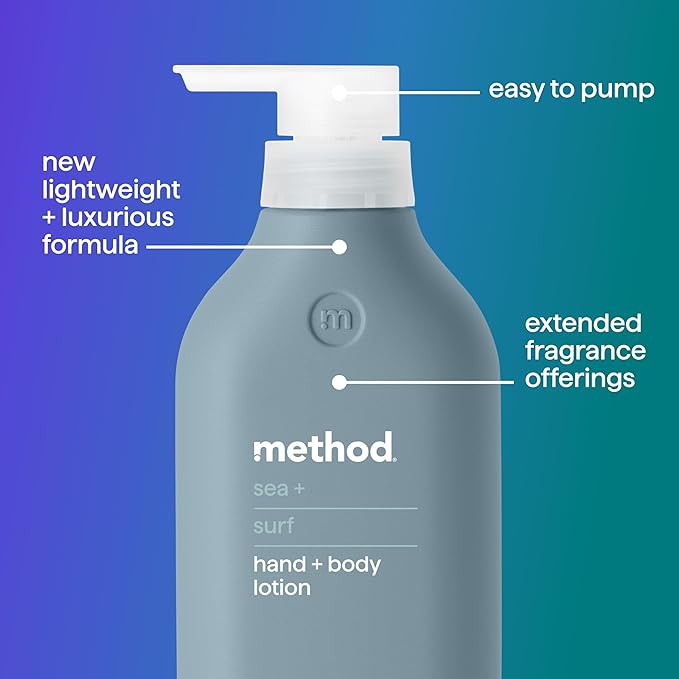 Method Body Lotion, Sea + Surf, 14 oz, 24 Hours of Moisture, 14 oz