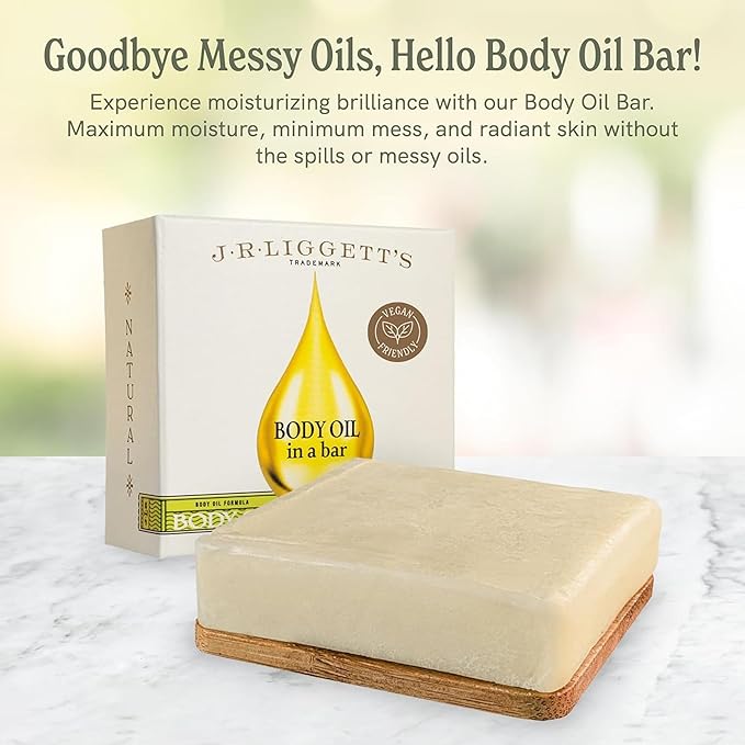 J.R.LIGGETT’S Body Oil Formula - Luxurious and Moisturizing Body Bar - Plant-Based Hydrating Bar for Face and Body - Nourishing Oil Ideal for Dull and Dry Skin - 3-Pack