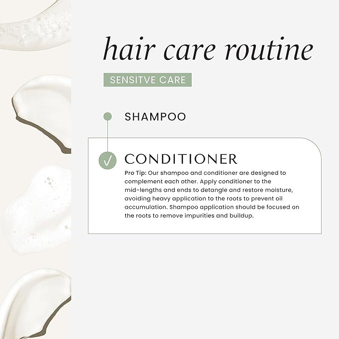 HASK SENSITIVE CARE Shampoo + Conditioner Set - Fragrance & Paraben Free, Vegan, Color Safe, Gluten & Sulfate Free, Cruelty-Free