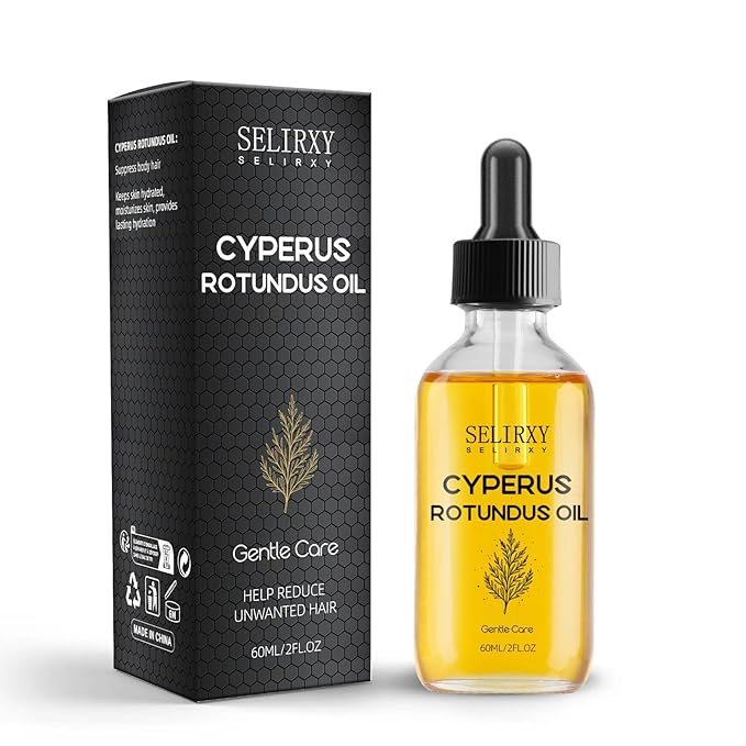 Pure Cyperus Rotundus Oil, Natural Extract Oil for Face, Plant-Based Body Oil for Delicate Skin, Lightweight Formula for Daily Use, After Shaving or Waxing (60ML)