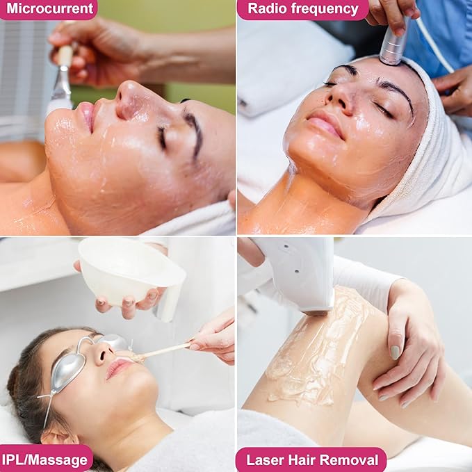 2.5L Large Conductive Gel for Microcurrent Facial Device, Radio Frequency Laser Hair Removal Cooling Gel, Sulfate & Phthalate-Free, Sodium Hyaluronate, Ceramide AP for Skin Soothing Hydrating