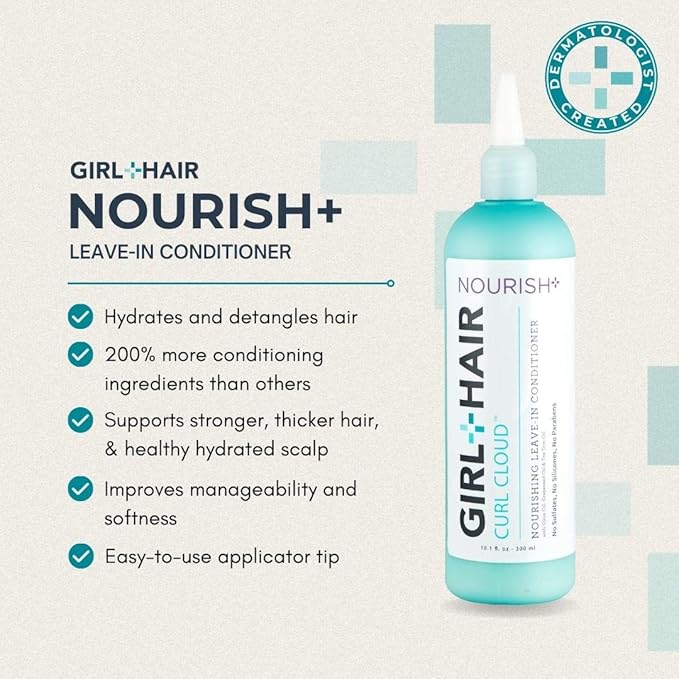 G+H NOURISH+ Moisturizing Leave-In Conditioner | Shea Butter, Tea Tree Oil | Promote Hair Growth, Healthy Scalp | Sulfate & Silicone Free | 10.1 Fl Oz