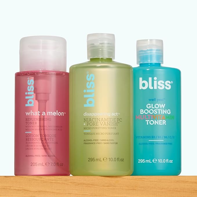 Bliss Well Yes Hydrating Toner with Vitamin B3, B5, B6, C & E - Brightens, Soothes, and Balances Skin - Alcohol-Free, Ideal for Sensitive & Oily Skin