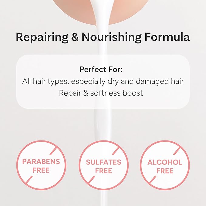 Rapair Korean Ampoule Hair Serum Mist - Nourishing & Moisturizing Hair Treatment, Frizz Control, Paraben & Sulfate Free, White Floral Musk, 100ml / 3.38 fl oz