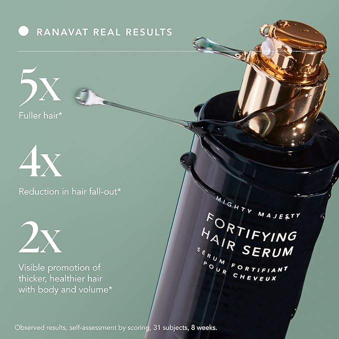 RANAVAT Mighty Majesty Travel Size Hair Serum - Fortifying Hair Oil Serum for Scalp Hydration, Frizz Control, & Hair Shine - With Jasmine and Amla Extract (0.5 oz)