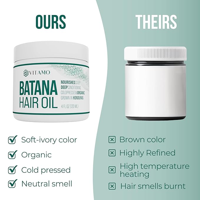 100% Organic Batana oil for Hair Growth | Pure Elaeis Oleifera | Natural Cold Press Extraction Method | Dr Sebi Scalp Care Hair Shine treatment for Men & Women | No Burnt Smell