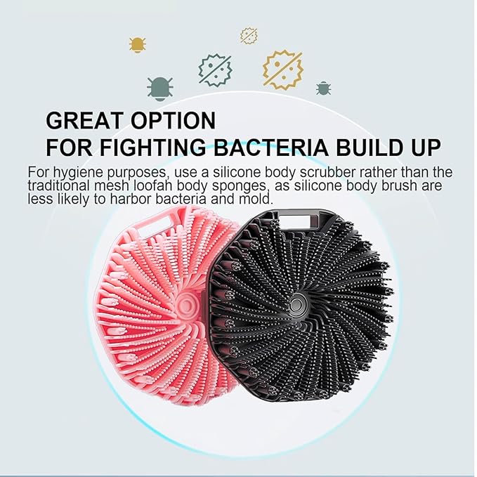 2pcs Facial Mask Applicator and 2pcs Silicone Body Scrubber