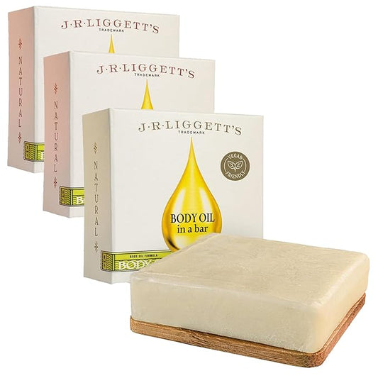 J.R.LIGGETT’S Body Oil Formula - Luxurious and Moisturizing Body Bar - Plant-Based Hydrating Bar for Face and Body - Nourishing Oil Ideal for Dull and Dry Skin - 3-Pack