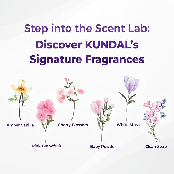 KUNDAL Korean Shampoo and Conditioner Set – [Amber Vanilla], Salon-quality, Long Lasting Scent, Moisturizing, Sulfate-Free Formula with Argan & Macadamia Oil, 16.9 fl oz (2 Pack)