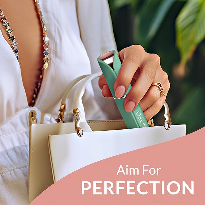 Facial Hair Removal for Women | Electric Razor Device Small Mustache Dermaplaning Remover Tools Tweezers Epilator Trimmer Face Dermaplane Shavers Beauty Gadgets Set Accessories by VISOFO (Emerald)