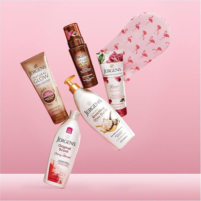 Jergens Natural Glow Body Applicator Mitt, Flawless, Streak-free Tanning Blender Glove, Reusable Tanning Mitt Protects Hands, Deep