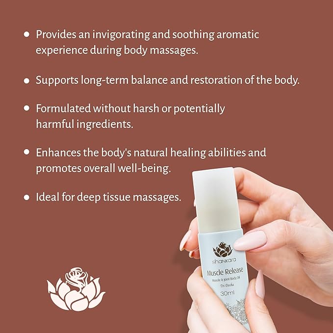 Shankara Body Massage Oil for Muscle Relief – Sore Muscle & Joint Care with Lavender & Arnica – Aromatic Oil Massager for Body Relax & Hydration – Body Oil for Women (30ml)