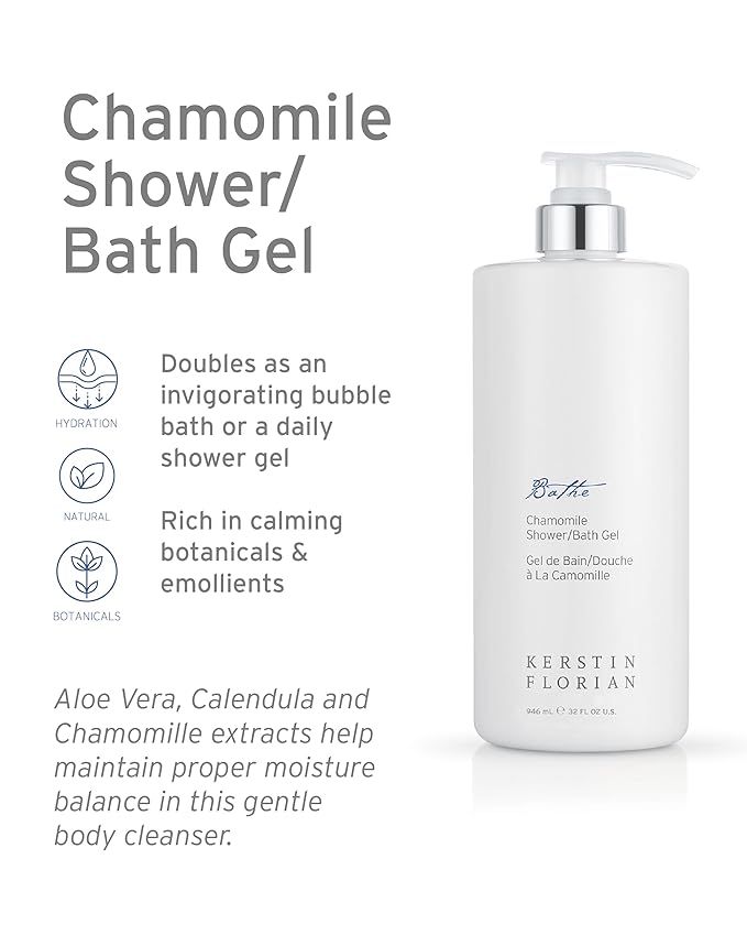 Kerstin Florian Chamomile Shower and Bath Gel | Aromatherapy Body Wash (13.5 fl oz)