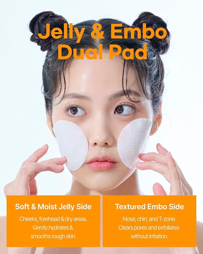 Green Tangerine Dual Peeling Pad – Korean Exfoliating Toner Pads with 4HA Complex, Jeju Citrus Vinegar, Oil Control, Dual-Sided Texture, Hydrating & Smoothing, 50 Pads