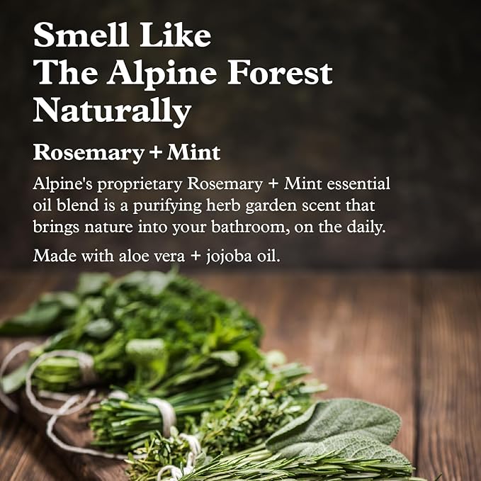 Alpine Provisions Rosemary & Mint Conditioner - Naturally Moisturize, Repair, & Strengthen with Essential Oils, Sunflower oil & Aloe Vera, Vegan, Sulfate - Plant-Based Hair Care - 16.9 FL Oz