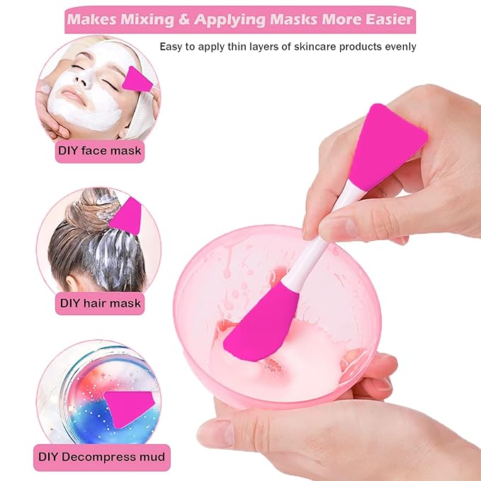 2pcs Facial Mask Applicator and 2pcs Silicone Body Scrubber