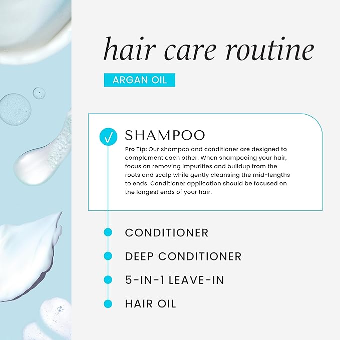 HASK Argan Oil Repairing Shampoo + Conditioner Set | Color Safe, Sulfate-Free, Paraben-Free, Gluten-Free, Cruelty-Free, For All Hair Types