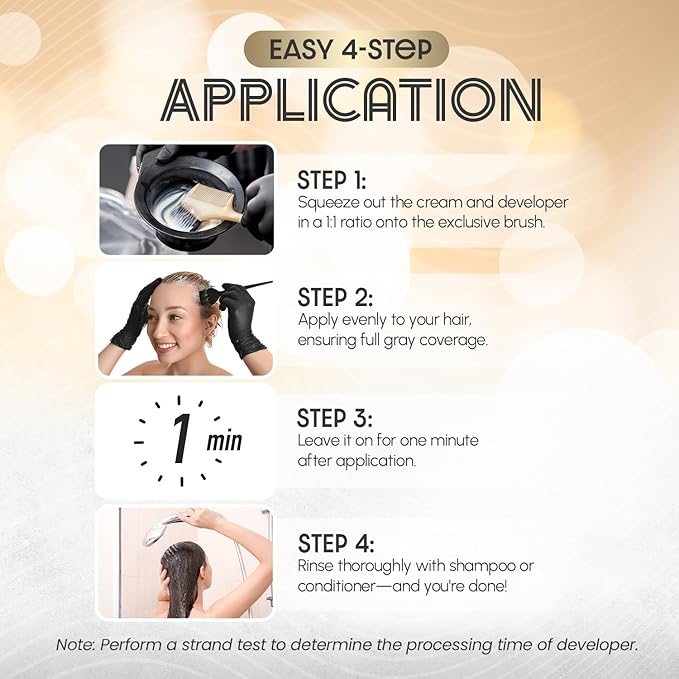 Black Rapid Infusion Hair Color Cream, Permanent Hair Dye in One Minute with Comb Applicator and Argan Oil Deep Conditioning Hair Mask 8.45 FL OZ Combo Pack