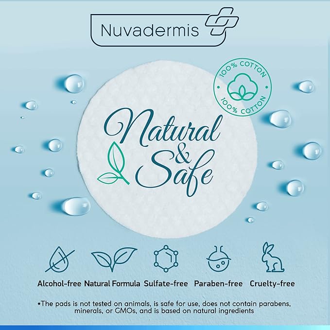 NUVADERMIS 35% Glycolic Acid Peel Pads – Exfoliating Facial Resurfacing for Blackheads, Dark Spots, and Acne – Safe for Sensitive Skin – 60 Double-Sided Pads