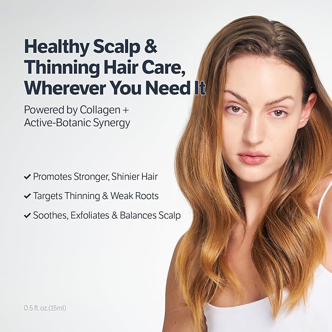 SUNGBOON EDITOR Deep Collagen Retinol Power Boosting Scalp Serum | Roll On Hair Growth, Hair Thickening Serum, Itchy & Dry Scalp Treatment, Caffeine, Biotin, Rosemary – Korean Hair Care, 0.5 fl oz