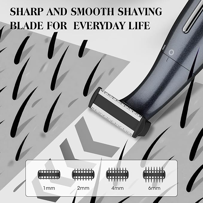 Manscape Ball Trimmer for Men,Body& Pubic Hair Trimmer and Groin Hair Shaver for Women & Men Pubic Hair, Private Area, Legs, Eyebrow,Face, Nose, Eyebrow, Body Hair Removal IPX5 Waterproof LED Display