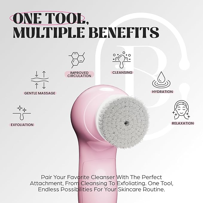 Bella Ciao 15-PC Full Body Skin Care Set with case, Facial Skin Care Products, Makeup Sponge, Facial Cleansing Brush & Body Scrubs for Women Exfoliation, Facial Cleanser for Face, Feet, Hands (Pink)