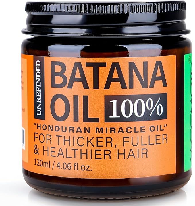 Raw Batana Oil for Hair Growth Dr Sebi, 100% Pure Organic Batana Hair Mask from Honduras, Wild Growth Hair Oil, Scalp Oil Promotes Hair Thickness, Prevents Loss for Men & Women, 4.06 fl oz (1 Pack)