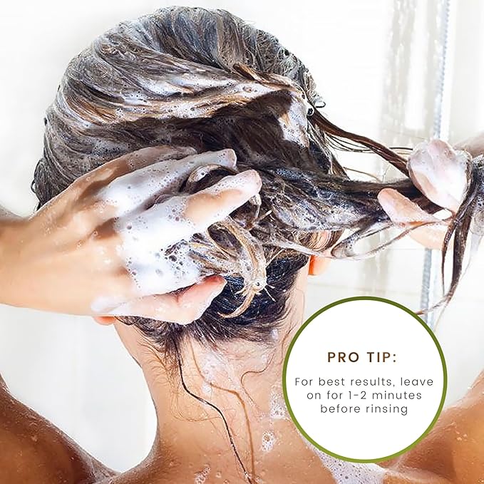 MGA Vegan Hair Shampoo - Organic Formula With Lemon Tea Tree for All Hair Types | Hair Care Product with Natural Herbal Scent | Parabens Silicone & Sulfate Free Dandruff Shampoo | Unisex | 32 Fl Oz