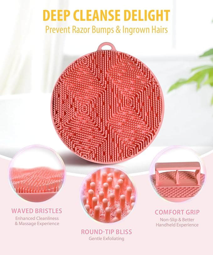 Silicone body scrubber - loop