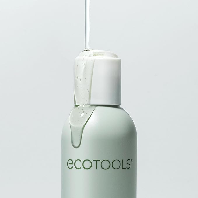 EcoTools Makeup Brush + Sponge Shampoo, Remove Makeup & Impurities From Tools, Sponges, & Puffs, Fragrance-Free Brush Cleanser, No Harsh Chemicals, Vegan, & Cruelty-Free, 8 fl. oz./236 ml. Bottle