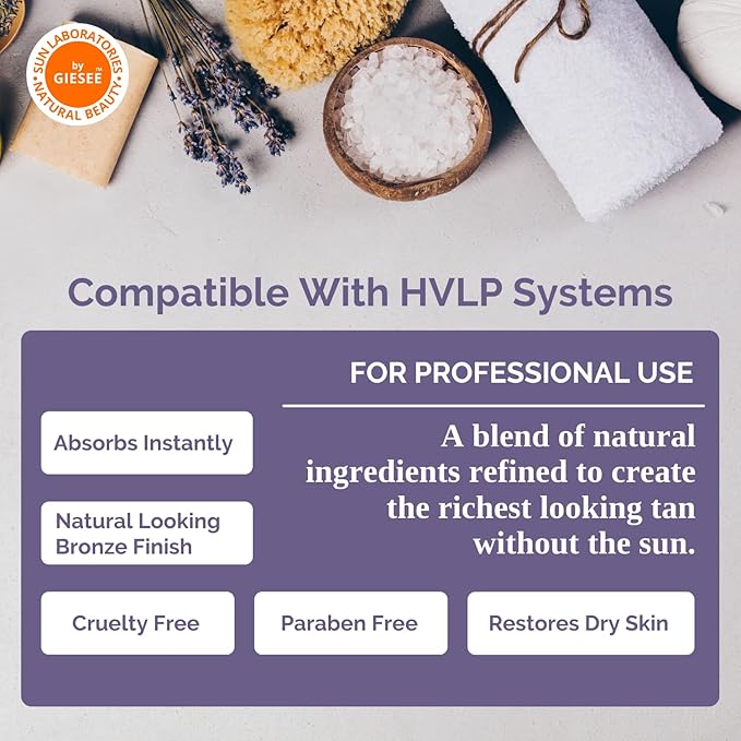 Sun Laboratories By Giesee Dark Sunsation Self Tanning Solution 16 oz - Sun Tanning Lotion, Spray Tan, Tanning Spray, Airbrush Tanning, Sunless Tanner, Self Tanner Spray Mist, Bronzing Spray