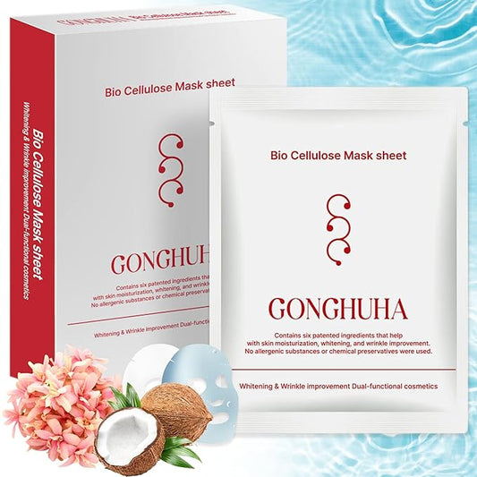 Korean Bio Cellulose Face Mask Sheet for Deep Hydrating, Soothing, and Refreshing Skin – Facial Mask for Women and Men, Self-Care Sheet Mask for All Skin Types (5 Sheet)
