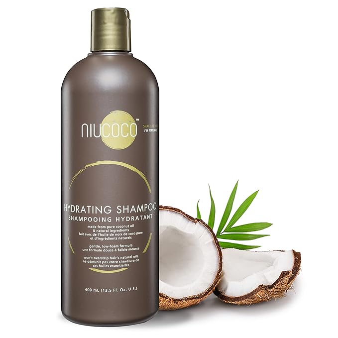 Anti Dandruff,Vegan, and Natural Hydrating Shampoo for Dry, Itchy Scalp, and Damaged Hair with Coconut Oil & Vitamin E, 250ml