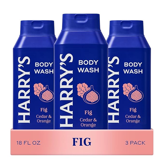 Harry's Men's Body Wash - Fig - (3 Pack) 18 fl oz - Shower Gel for Men - No Parabens, Sulfates, or Dyes
