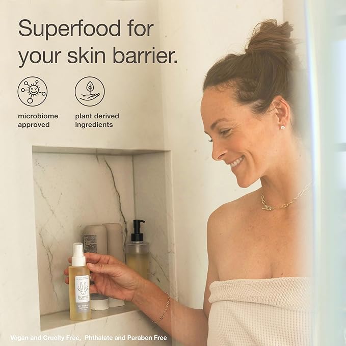 HUME SUPERNATURAL Dry Body Oil Spray - Moisturizing Oil for Dry Skin, After Shower Body Oils for Women and Men, Oil Body Spray, Nourishing, Hydration, Glow, Fragrance Free, 1 Pack