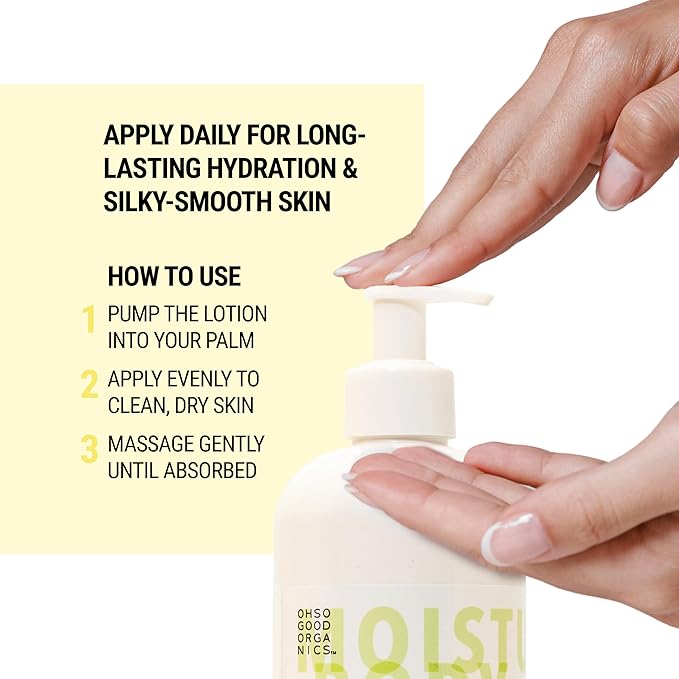 Organic Hemp Moisturizing Body Lotion, Body Lotion for Extremely Dry Skin, Hemp Lotion for Women and Men, Hemp Cream for Hands and Body, Honeydew Melon Scent, 16 fl oz.