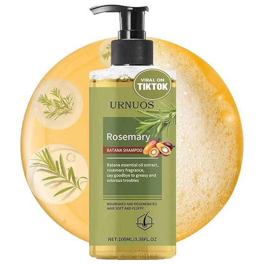 Rosemary and Batana Shampoo for Thicker Hair - Controls Oil and Dandruff,Promotes Hair Growth,Scalp Soothing Natural Ingredients,Voluminous Shine for All Hair Types (100ML)