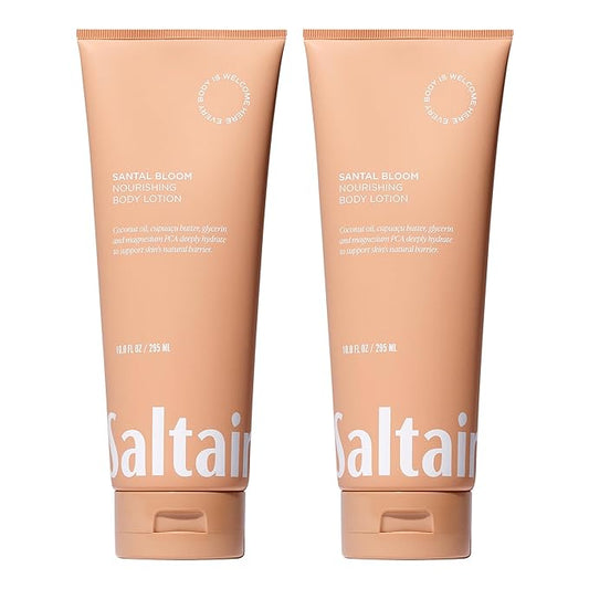 Saltair Body Lotion - 2 Pack Moisturizing Lotion For Dry Skin. Santal Bloom Scented Hydrating Body Cream with Nourishing Moisturizer Formula. Skin Care for Women and Men. 2x 10oz Tubes