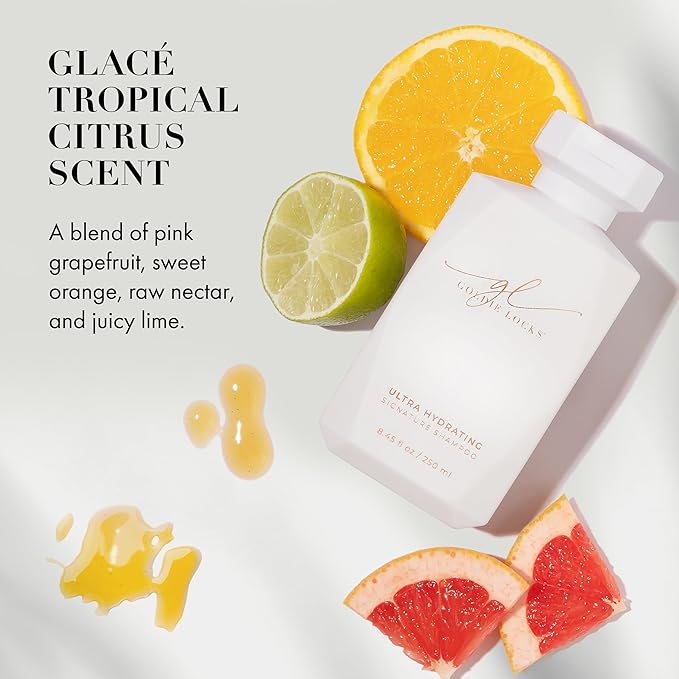 Goldie Locks Ultra Hydrating Signature Shampoo, Safe for Hair Extensions & Colored Hair, Maintains Texture & Shine, Encourages Healthy Hair Growth, Protein-Free, Sulfate-Free, Moisturizing, 33.8 Fl Oz