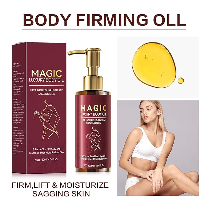 Magic Body Firming Oil, Magic Luxury Body Oil for Skin, Hydrating and Firming Body Oil for Full Body Use - Daily Nourishing Skin Oil, 120ML