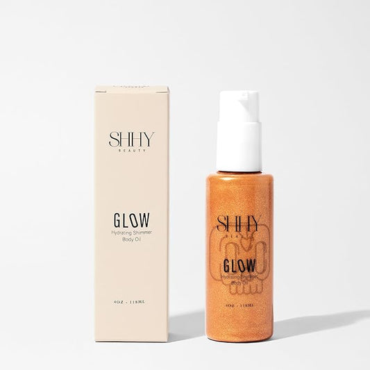 GLOW Hydrating Shimmer Body Oil, Body Glow Oil for Radiant Skin, Shimmer Body Oil for Body Care and All day Glow, Body Oil with Shimmer for Body Glow