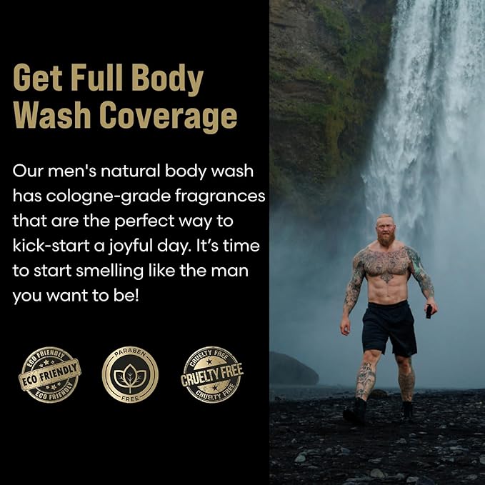 The Beard Struggle Men's Body Wash Surtr's Fury - Platinum Collection - Skin Cleaning Agent - Natural Body Wash - Shower Gel Liquid Soap - 240 mL / 8 US. fl. oz.