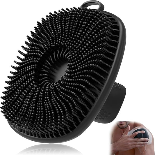 VWMYQ Silicone Loofah, Silicone Body Scrubber New Upgrade Richer Foam and Effective Cleaning, Ergonomic No-Slip Handle, Long-Lasting & Easy to Clean