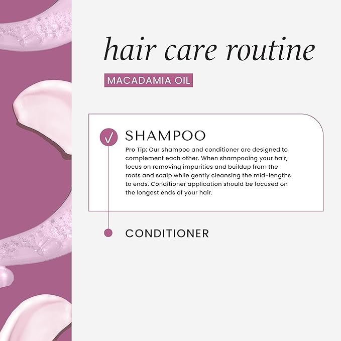 HASK Macadamia Oil Moisturizing Shampoo + Conditioner Set | For All Hair Types, Sulfate-Free, Paraben-Free, Gluten-Free, Cruelty-Free, Color Safe