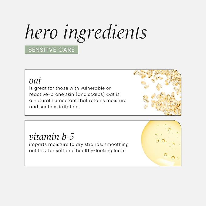 HASK SENSITIVE CARE Shampoo + Conditioner Set - Fragrance & Paraben Free, Vegan, Color Safe, Gluten & Sulfate Free, Cruelty-Free